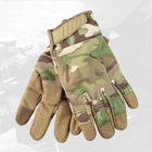 Перчатки тактические FG FQ2023 Хаки камуфляж XL полнопалые с защитой на костяшках + сенсорные нашивки - изображение 4