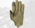Перчатки тактические FG FQ2023 Зеленый XL полнопалые с защитой на костяшках + сенсорные нашивки - изображение 4