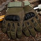 Перчатки тактические FG FQ20T001 Зеленый XL полнопалые с защитой на костяшках + сенсорные нашивки - изображение 4