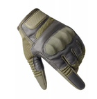 Перчатки тактические FG FQMILITAR004 Зеленый L полнопалые с защитой на костяшках + сенсорные нашивки - изображение 3