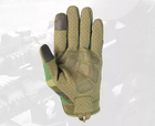 Перчатки тактические FG FQ2023 Хаки камуфляж L полнопалые с защитой на костяшках + сенсорные нашивки - изображение 3