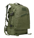 Рюкзак тактический FG Зеленый 43 л с системой подвески Molle + поясной ремень - изображение 4