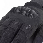 Перчатки тактические FG FQ20T001 Черный M полнопалые с защитой на костяшках + сенсорные нашивки - изображение 9
