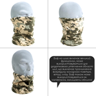 Флісовий бафф чоловічий жіночий на шию зимовий шарф труба на флісі військовий TACTICAL Камуфляж піксель (18-03-04) - зображення 8