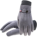 Зимние мужские теплые замшевые тактильные перчатки - изображение 4