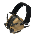 Тактические шумоподавляющие наушники EARMOR M31 COY + крепеж на каску с рейками ARC (FAST, TOR-D, ACH, MICH) - изображение 2