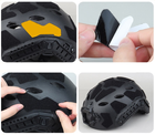 Панели липучки Velcro для шлема каски - 11 шт, Black (150560) - изображение 5
