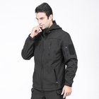 Тактическая куртка Lesko A013 Black 3XL уличная теплая куртка на флисе на холодный сезон TK_2359 - изображение 3
