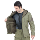 Тактическая куртка Lesko A013 Green L уличная утепленная куртка осень-зима с затяжками через карманы TK_2359 - изображение 3