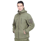 Тактична куртка Lesko A013 Green M флісова водонепроникна чоловіча куртка з капюшоном TK_2359 - зображення 1