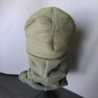 Комплект шапка та бафф флісова тепла тактична 5.11 Tactical чоловіча жіноча зимова Олива (0312) - зображення 5