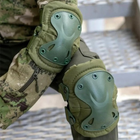 Комплект тактичного захисту налокітники та наколінники Assault Belt KN-04 Олива - зображення 9