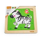 Дерев'яний міні-пазл Viga Toys Зебра, 4 елементи (51317)