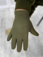 Тактические перчатки флисовые Olive M - изображение 2