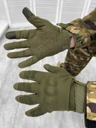 Тактичні рукавички Soft Shell Olive L - зображення 1