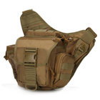 Тактическая военная сумка через плечо койот песочная - изображение 1