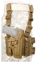 Кобура пластикова на бедро Blackhawk SERPA Beretta 92/96 Coyote USA ліва рука - изображение 3