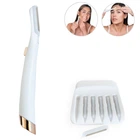 Женский триммер для лица с подсветкой Flawless Dermaplane Белый, бритва для лица женская + 6 лезвий (1009683-White)