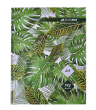 Книга канцелярська Buromax Floristica А4 в клітинку 192 аркуші тверда обкладинка зелена (BM.24419101-04)