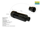 Пламегаситель АК АК-47 АКМ РПК черный Пламегаситель для АК Пламегаситель калибр 7.62