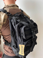 Рюкзак тактический Турция 30 литров рюкзак военный черный рюкзак камуфляж - изображение 3