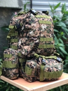 Військово-тактичний рюкзак з додатковими контейнерами 4в1 Колір: темний піксель - зображення 4