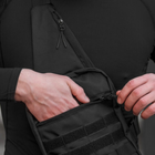 Тактическая сумка с кобурой под оружие на 6 карманов, черная. - изображение 4