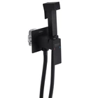 Смеситель для гигиенического душа KRONER KRP Edelstahl Kubus SCH053 скрытого монтажа черный нержавеющая сталь 80x80мм CV029969
