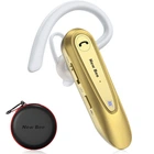 Гарнитура Bluetooth New Bee LC-B45 Gold + чехол гарантия 1 год англ озвучка