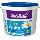 Краска интерьерная акриловая DekArt Ultra White белоснежная 1.2кг