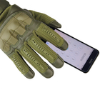 Тактические зимние перчатки штурмовые с защитой Цвет Хаки Размер XL - изображение 3