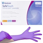 Нітрилові рукавички Medicom SafeTouch Advanced Lavender, щільність 3.5 г. - лавандові (100 шт) XS (5-6) - зображення 1