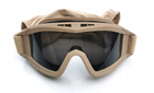 Очки тактические маска со сменными линзами Combat GoogleTac Койот