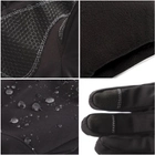 Перчатки тактические водоотталкивающие зимние камуфляжные перчатки утепленные флисом Combat Camo черные XL - изображение 2