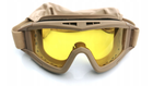 Очки тактические маска со сменными линзами Combat GoogleTac Койот - изображение 3