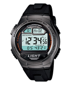 Наручний годинник Casio W-734-1AVDF з автопідсвіткою Сірі з чорним