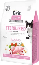 Сухий корм для кішок Brit Care Cat GF Sterilized Sensitive для стерилізованих з чутливим травленням з кроликом