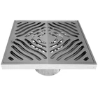 Трап для душа GAPPO 150x150мм с сухим затвором вертикальный выпуск хром G81550