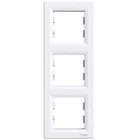 Рамка трехместная вертикальная Asfora Schneider Electric белая
