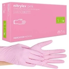 Перчатки нитриловые розовые NITRYLEX PINK размер S неопудренные - изображение 1