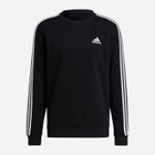 Світшот утеплений чоловічий Adidas 3 Stripe Fleece Sweater GK9106 2XL Чорний (4064045348387 ) - зображення 4