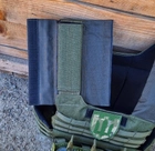 Плитоноска з плитами 4-го класу захисту, 7 мм з бічними вставками від дрібних уламків та підсумками, зелена - зображення 5