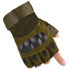 Тактичні рукавички без пальців Oakley L олива - зображення 1