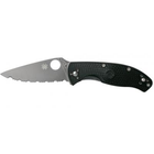 Нож Spyderco Tenacious Black Blade FRN серрейтор (C122SBBK) - изображение 1