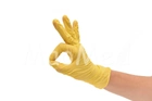 Нитриловые перчатки Medicom SafeTouch® Advanced Yellow без пудры текстурированные размер M 100 шт. Желтые (3.8 г) - изображение 3