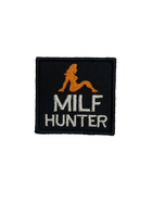 Шеврон на липучці Milf hunter квадрат 5.5см х 5.5см (12028)