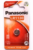Батарейка Элемент питания щелочной кнопочный PANASONIC (LR-1130EL/1B) 1x1