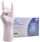 Рукавички нітрилові Medicom SafeTouch® Platinum White без пудри текстуровані розмір L 500 шт. Білі (3.6 г)