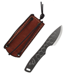 Компактный шейный нож из Нержавеющей Стали TECHNO BEE SSH BPS Knives - Скелетный нож с кожаным футляром - изображение 1