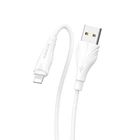 Кабель зарядки BOROFONE BX18 (2.4A) (1M) для Apple Lightning to USB для iOS пристроїв iPhone/iPad/iPod Білий